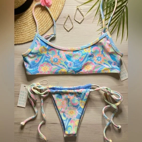 Frankie’s Bikinis Terry Bralette Bikini Top | Skimpy Terry Tia Bikini Bottom - Picture 2 of 16